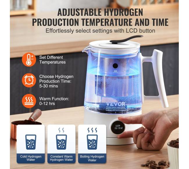 Vandenilio vandens ąsotis 1.5 L su PEM ir SPE2