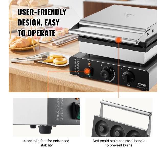 Elektrinė spurgų gaminimo mašina, 2000W, 9 skylių4