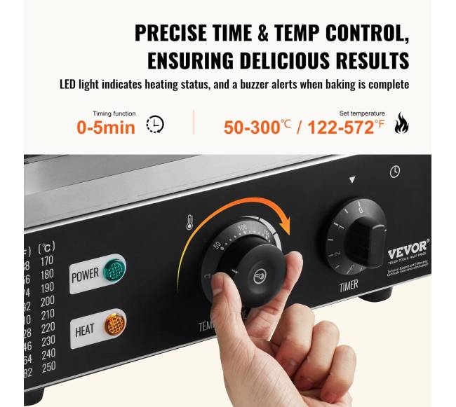 Elektrinė spurgų keptuvė, 1550 W, 6 skylės3