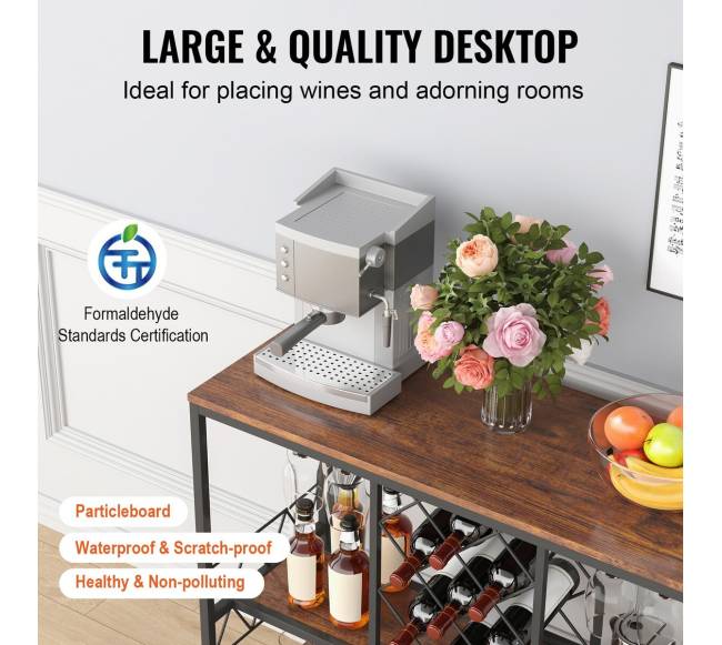 100 cm industrinė baro spintelė su vyno laikikliu3