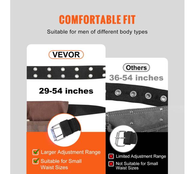 Įrankių diržas su 13 kišenių, reguliuojamas2