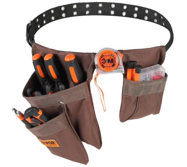 Įrankių diržas su 13 kišenių, reguliuojamas8