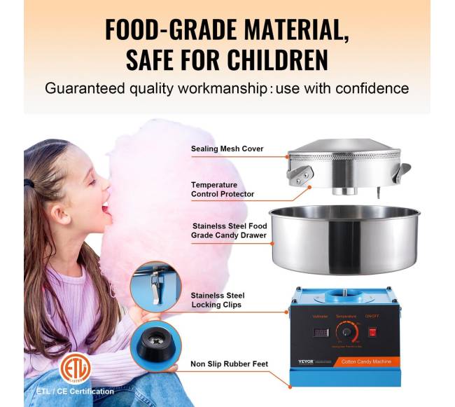 Elektrinis cukraus vatos aparatas, 1000W3