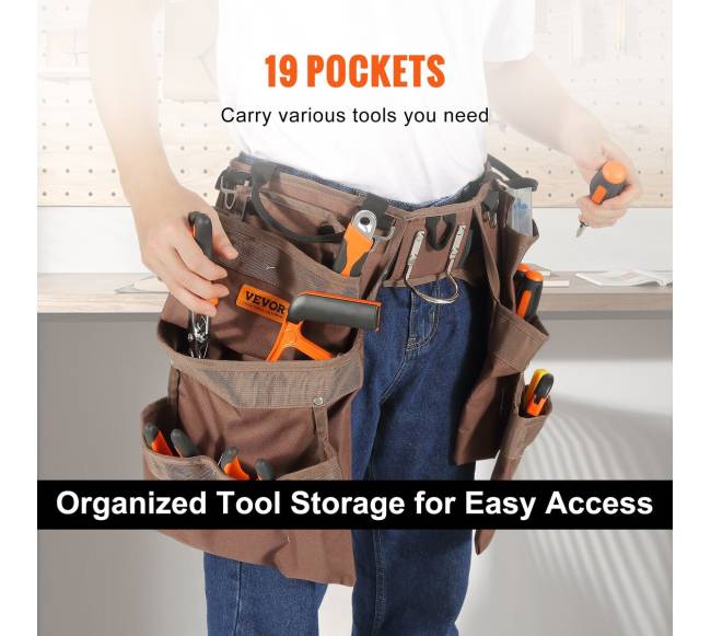 Įrankių diržas su 19 kišenių, 81-137 cm4