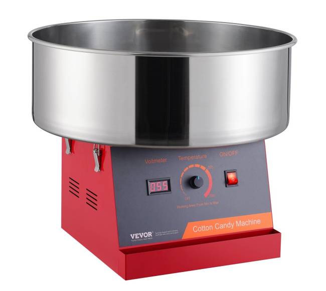Elektrinis cukraus vatos aparatas, 1000W, komercinis, su dubeniu0