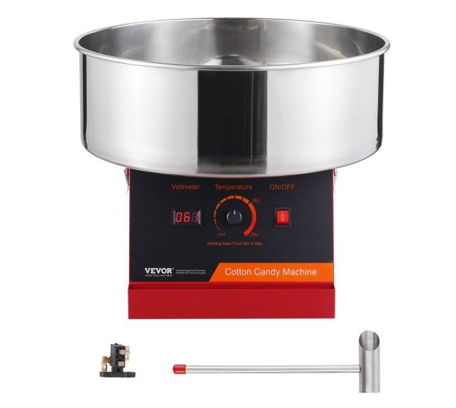 Elektrinis cukraus vatos aparatas, 1000W, komercinis, su dubeniu8