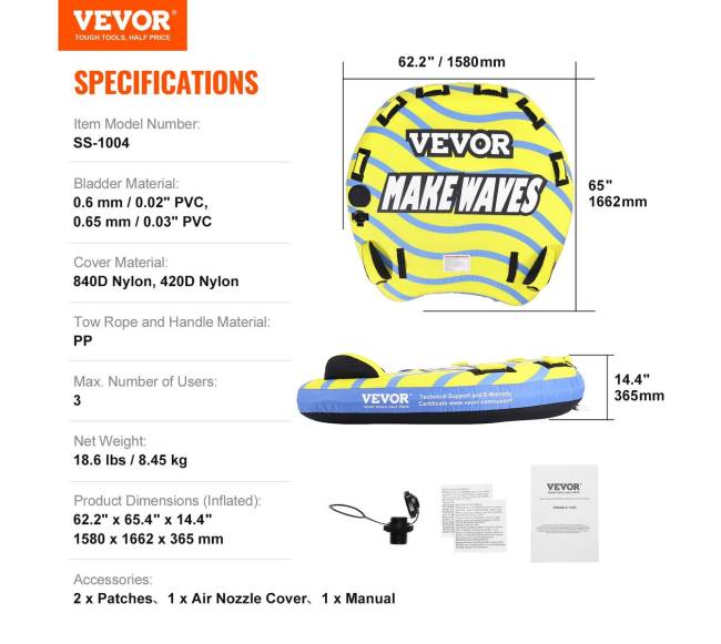 Pripučiamas vilktis 1-3 asmenims plaukimui6