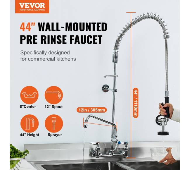 Komercinė virtuvinė maišytuvas su išankstiniu purškikliu1