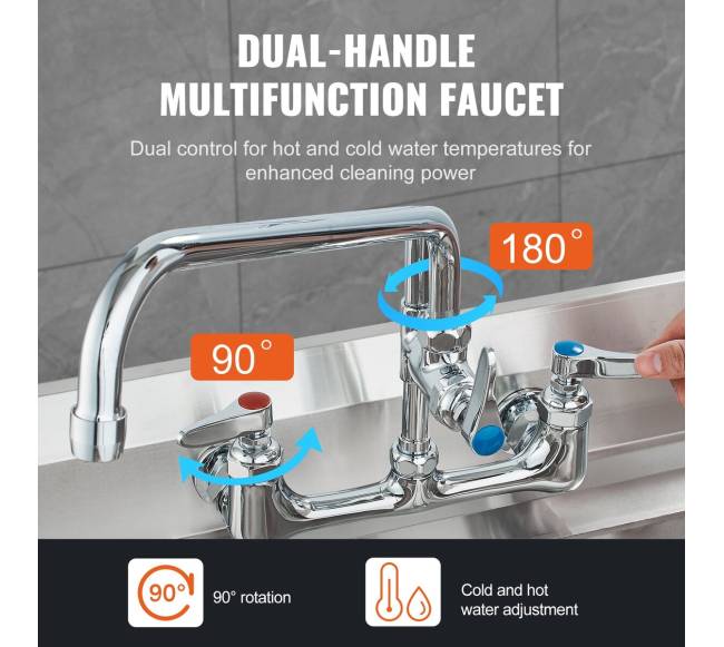 Pramoninis virtuvės maišytuvas su praplovimo purkštuvu4