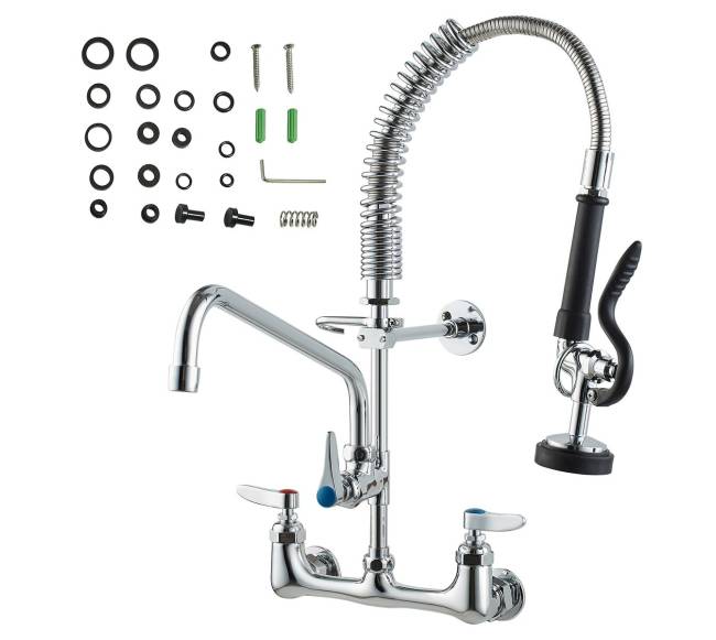 Pramoninis virtuvės maišytuvas su praplovimo purkštuvu8