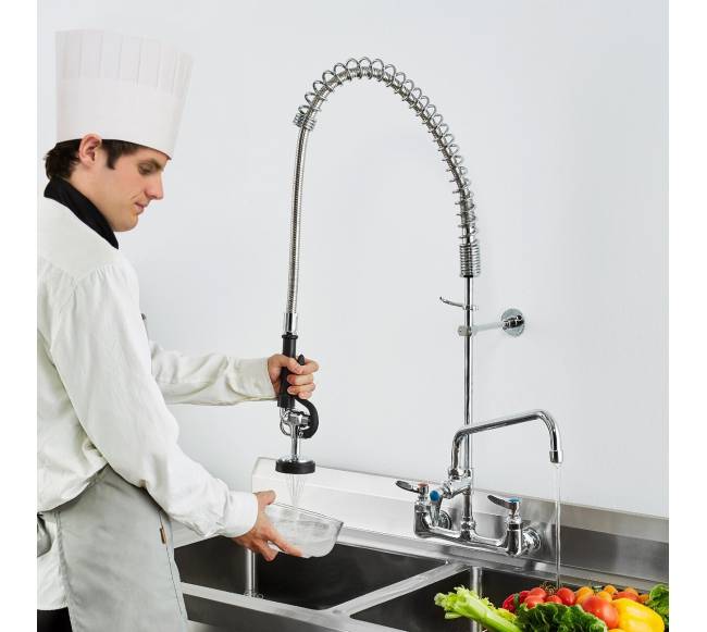 Virtuvinis sieninis maišytuvas su priešnuplaunamu purkštuvu7