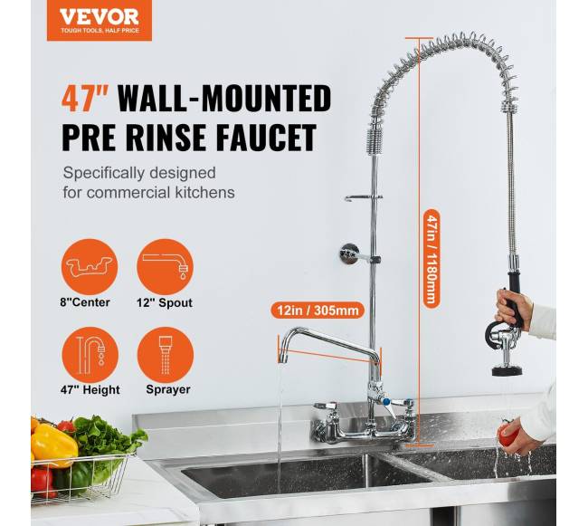 Pramoninis maišytuvas su priešplovimo purkštuvu1