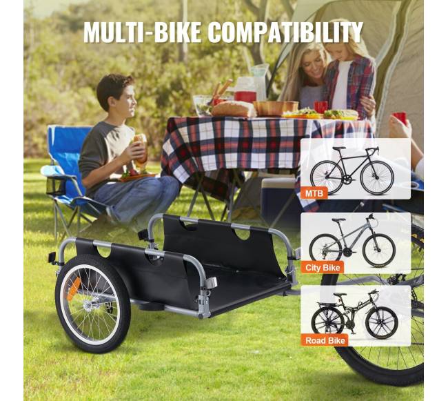 Dviračio krovinių priekaba, sulankstoma ir universali5