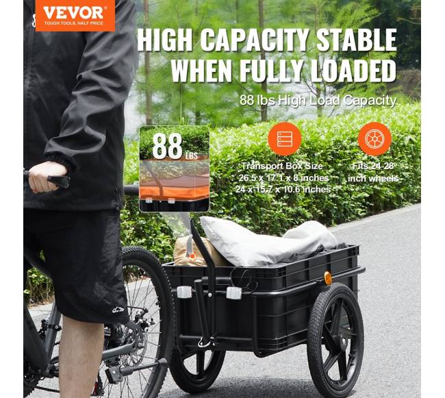 Dviračio krovininis vežimėlis su uždanga1