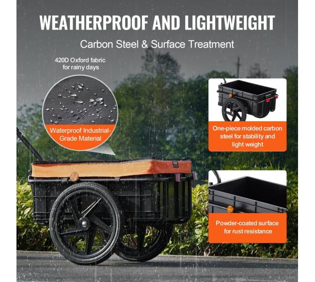 Dviračio krovininis vežimėlis su uždanga2