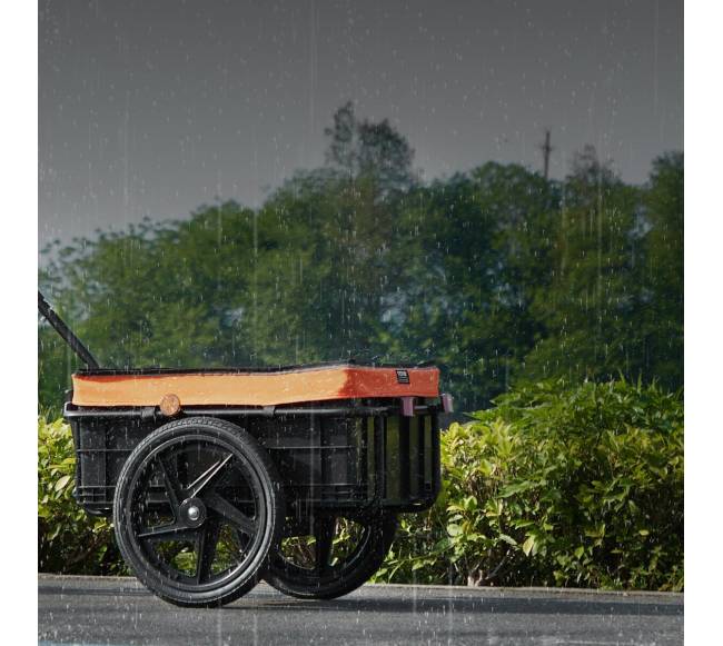 Dviračio krovininis vežimėlis su uždanga7