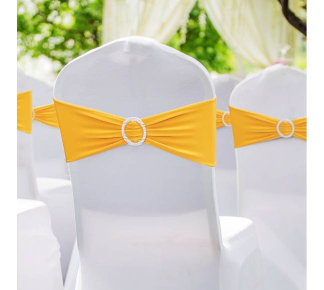 50 vnt. geltonos elastinės kėdžių juostos7