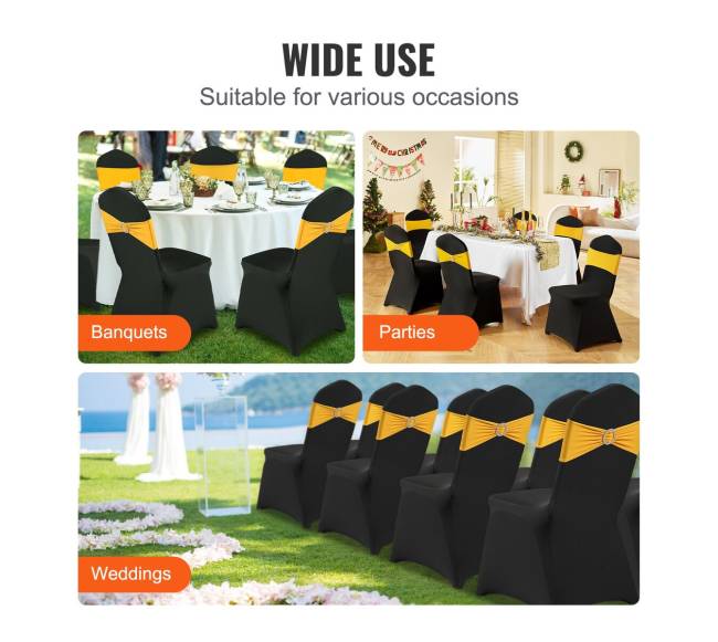 Juodi elastiniai kėdžių užvalkalai 50 vnt.5