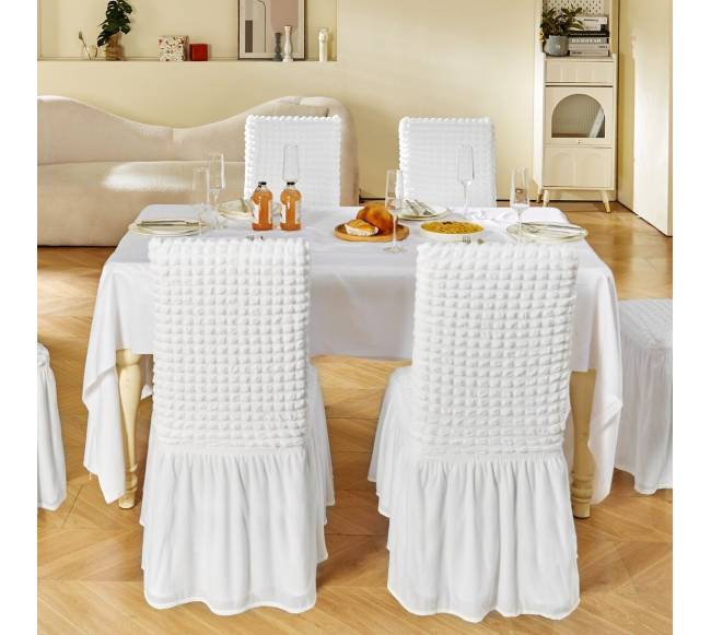 4 dalių baltos kėdės užvalkalai7