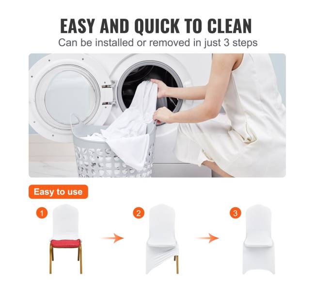 Balti tampomi kėdžių užvalkalai, 30 vnt.3