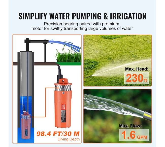 Saulės energijos povandeninis vandens siurblys 12V2