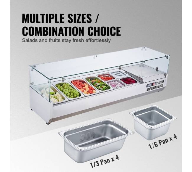 Stalviršio šaldytuvas su salotų picos ruošimo stotimi2