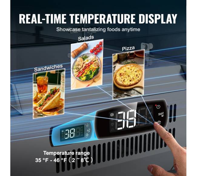 Stalviršio šaldytuvas su salotų picos ruošimo stotimi3