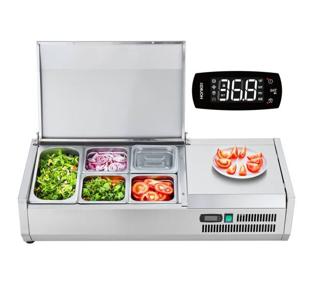 Šaldomas salotų ir picų paruošimo stalas0