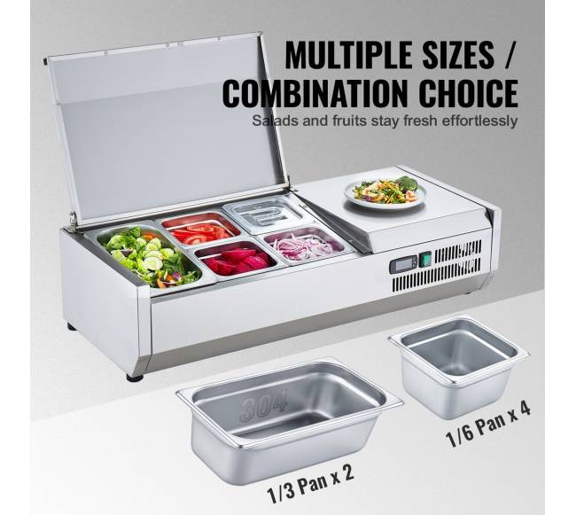 Šaldomas salotų ir picų paruošimo stalas2