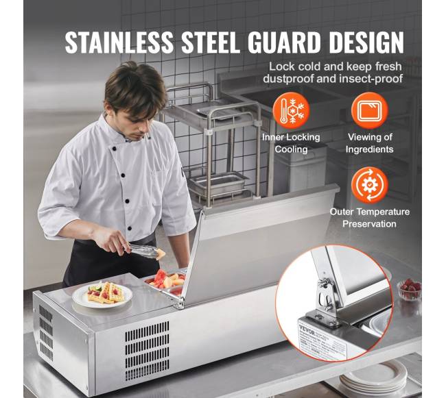 Šaldomas salotų ir picų paruošimo stalas4