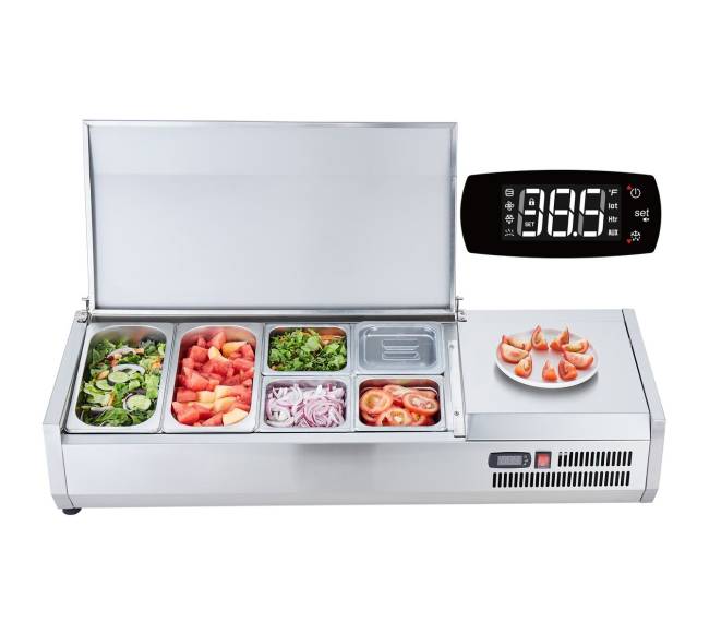 Šaldantis preparavimo stalas salotoms ir picai0