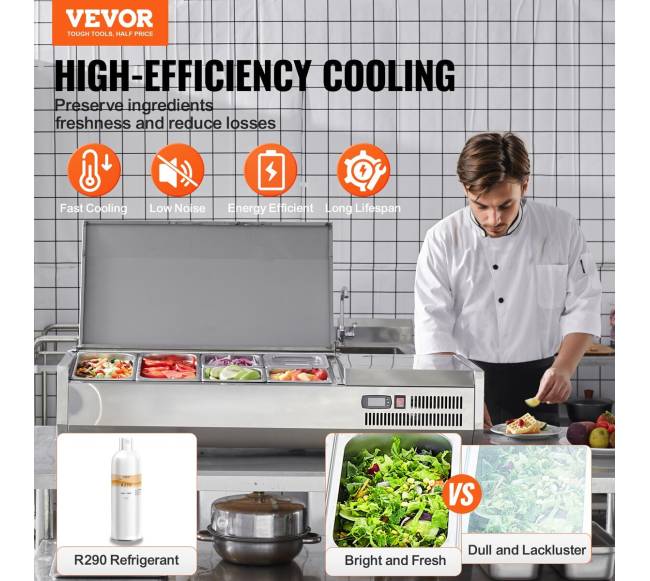 Šaldantis preparavimo stalas salotoms ir picai1