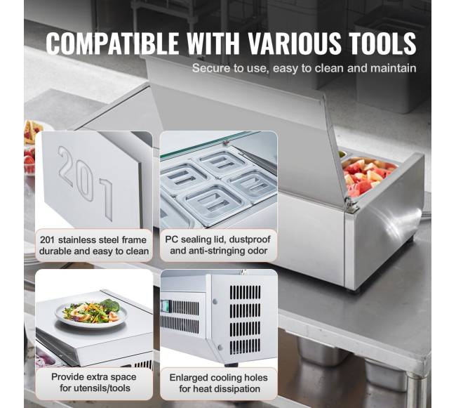 Šaldantis preparavimo stalas salotoms ir picai5