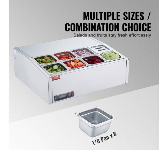 Stalviršio salotų ir picos šaldymo stotis 145 W2