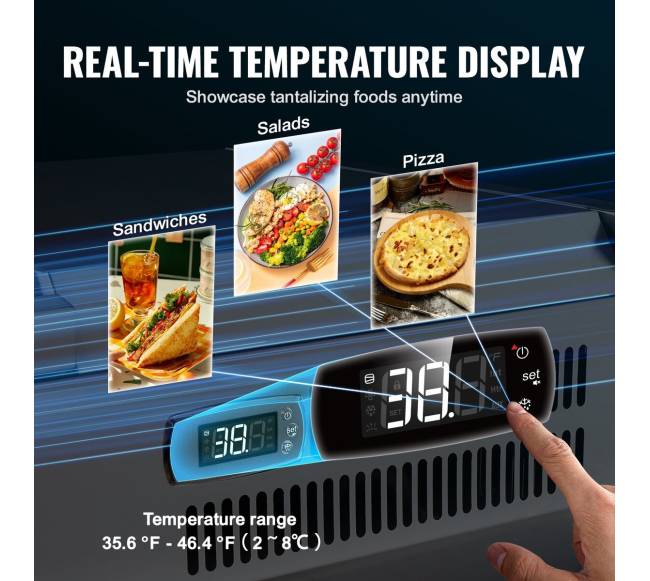 Stalviršio salotų ir picos šaldymo stotis 145 W3