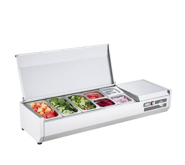 Stalo šaldoma picos ir salotų ruošimo stotis0