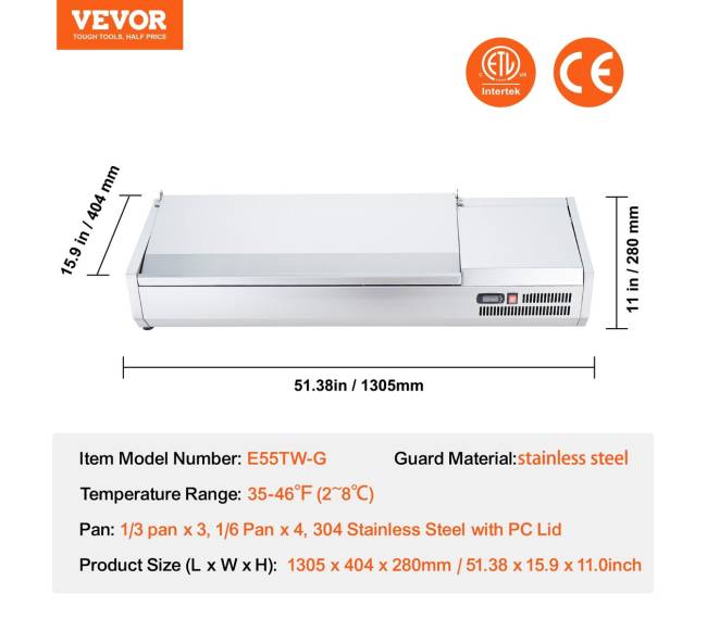 Stalo šaldoma picos ir salotų ruošimo stotis6