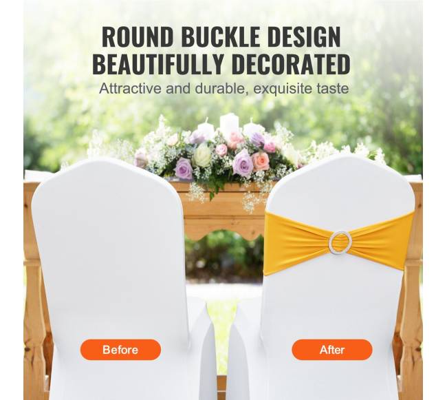 100 vnt. geltonos elastinės kėdžių juostos3