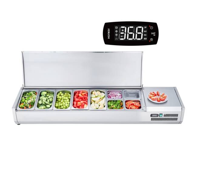 stalviršio šaldytuvinė pica salotų stotis0