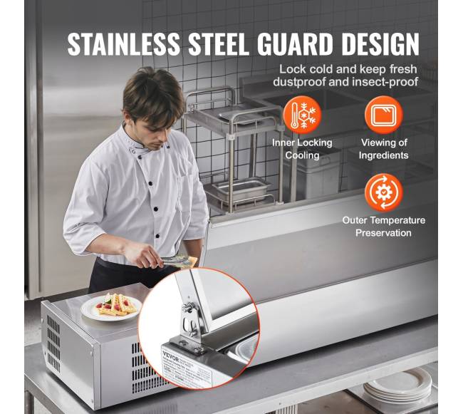 stalviršio šaldytuvinė pica salotų stotis4