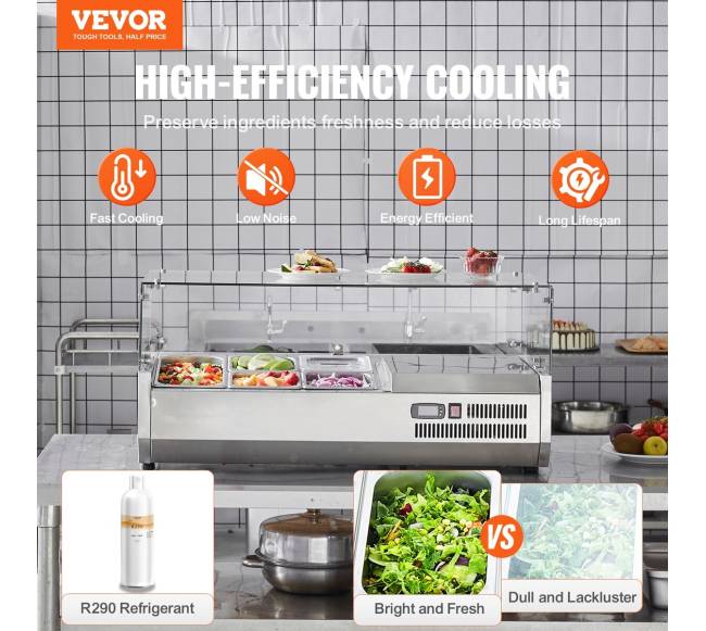 Stalviršio šaldytuvo salotų picos ruoša1