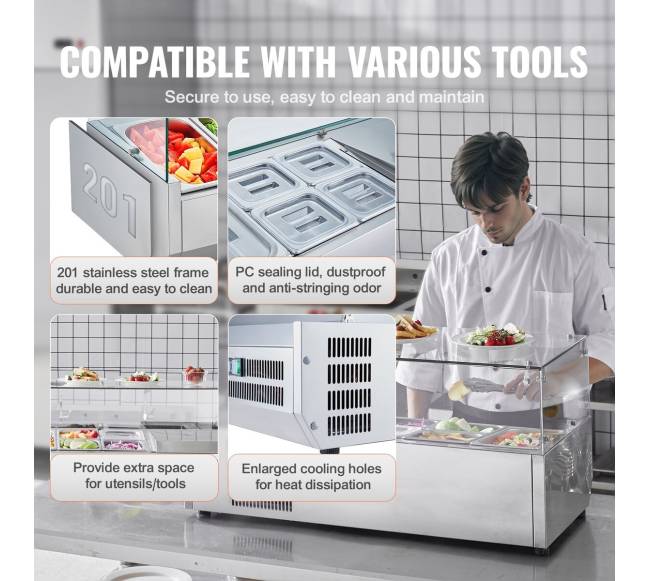 Stalviršio šaldytuvo salotų picos ruoša5