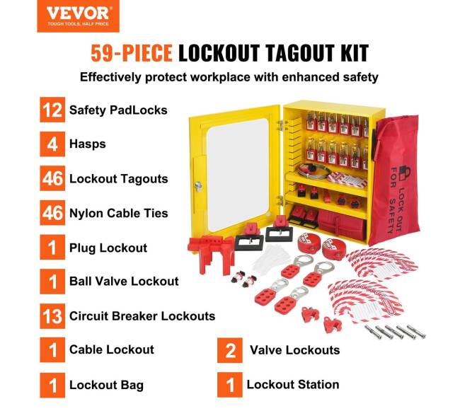 Elektros užraktų ir žymėjimo komplektas, 59 vnt.1