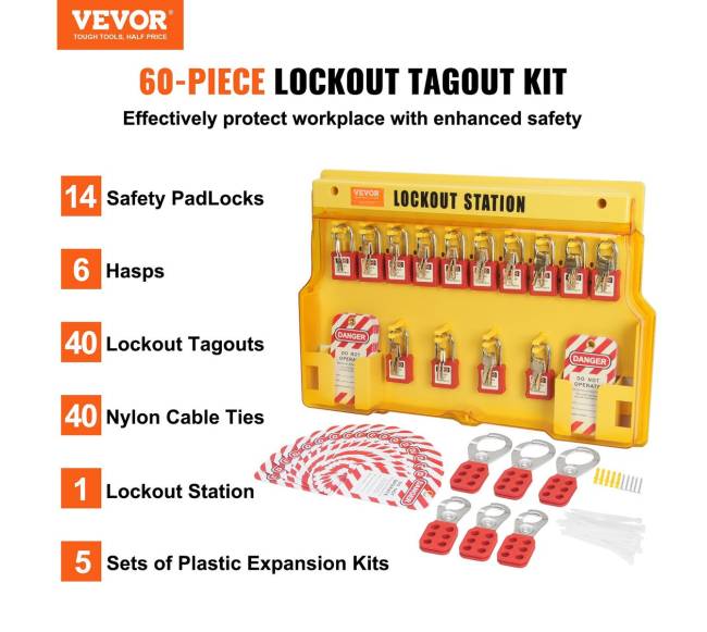 Elektros blokavimo rinkinys su 60 dalių1