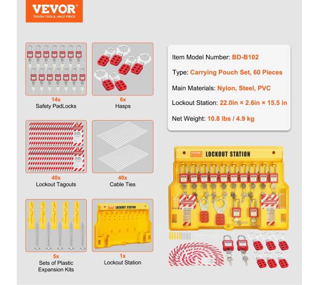 Elektros blokavimo rinkinys su 60 dalių6