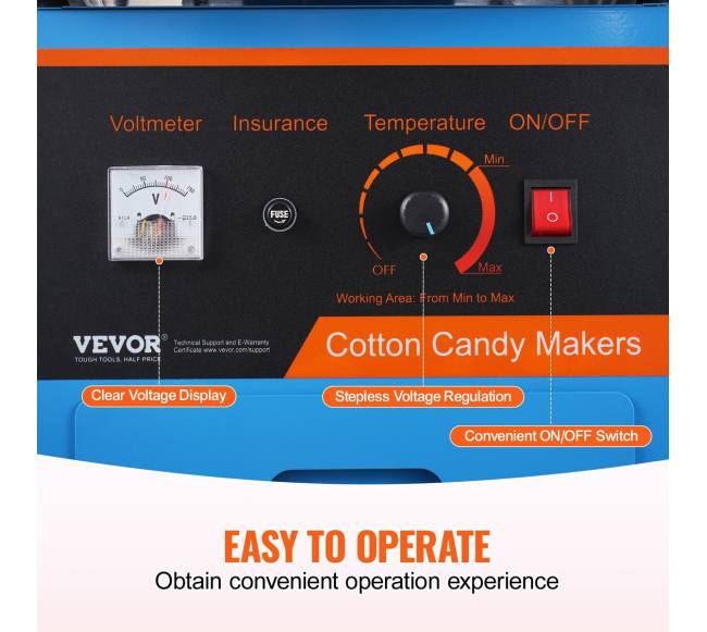 Elektros cukraus vatos aparatas su vežimėliu2