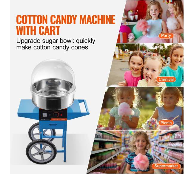 Elektros cukraus vatos aparatas su vežimėliu5