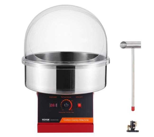 Elektrinė cukraus vatos mašina su dangčiu8