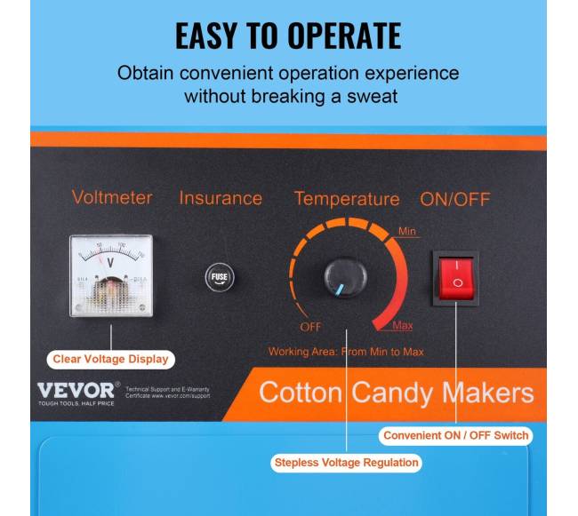 Elektrinė cukraus vatos mašina su dangčiu2