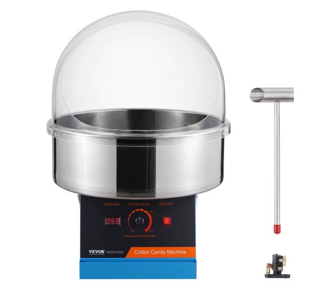 Elektrinė cukraus vatos mašina su dangčiu8